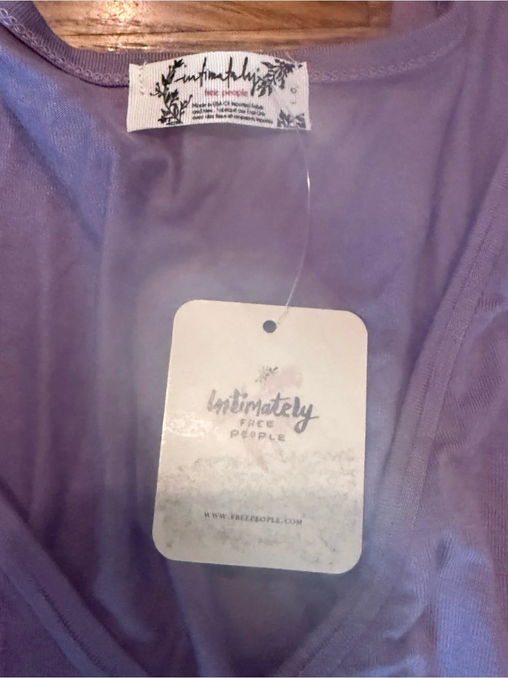 NWT. Intimately Free People. Cap Sleeve Thong Bodysuit. Dusty Purple. Large.